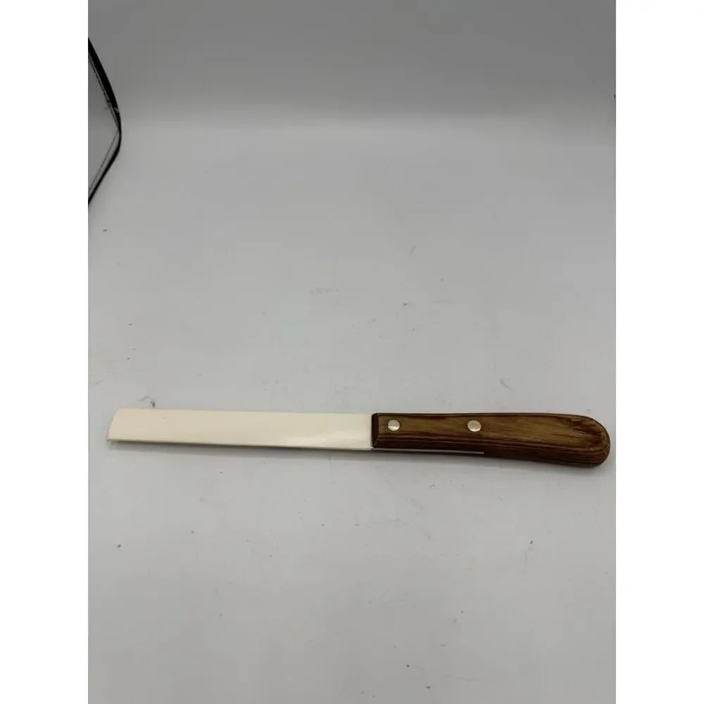 Vintage High Carbon Stainless Paring Knife w/ Wooden Handle USA Made Rada Sleeve